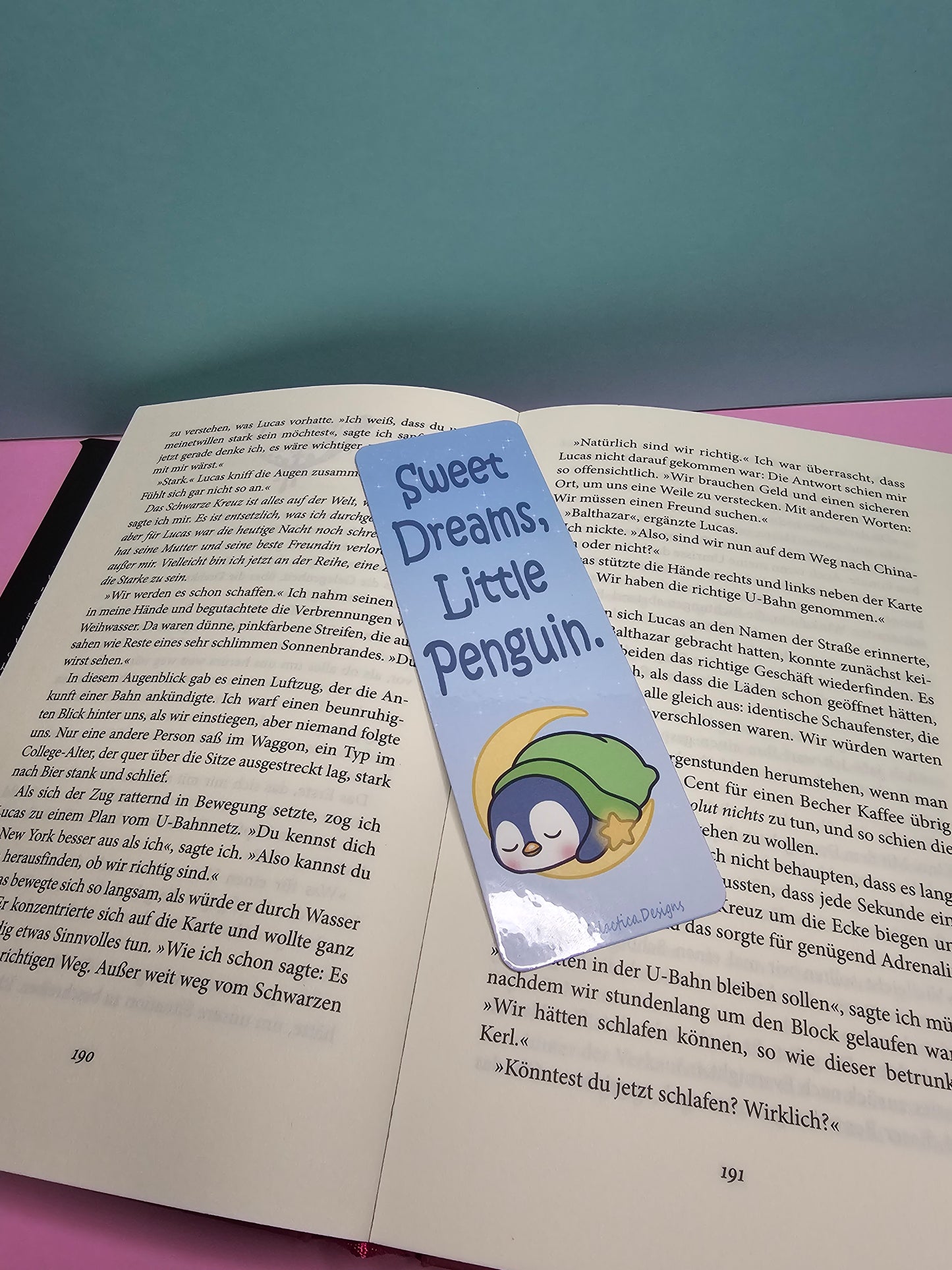 Sweet Dreams, Little Penguin | Rest & Recharge | Pinguin - Lesezeichen - beidseitig bedruckt