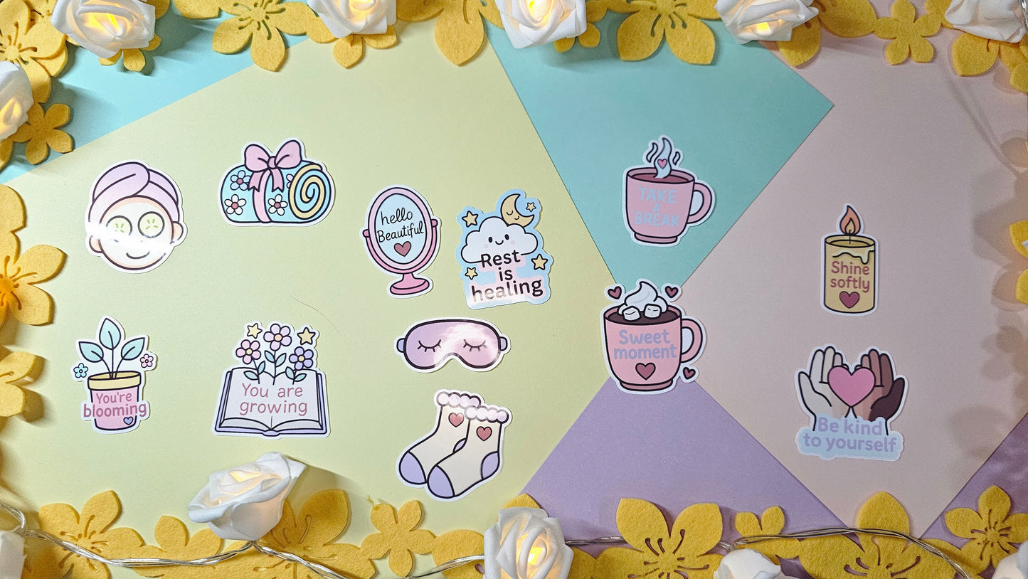 Single stickers - Selfcare Icons