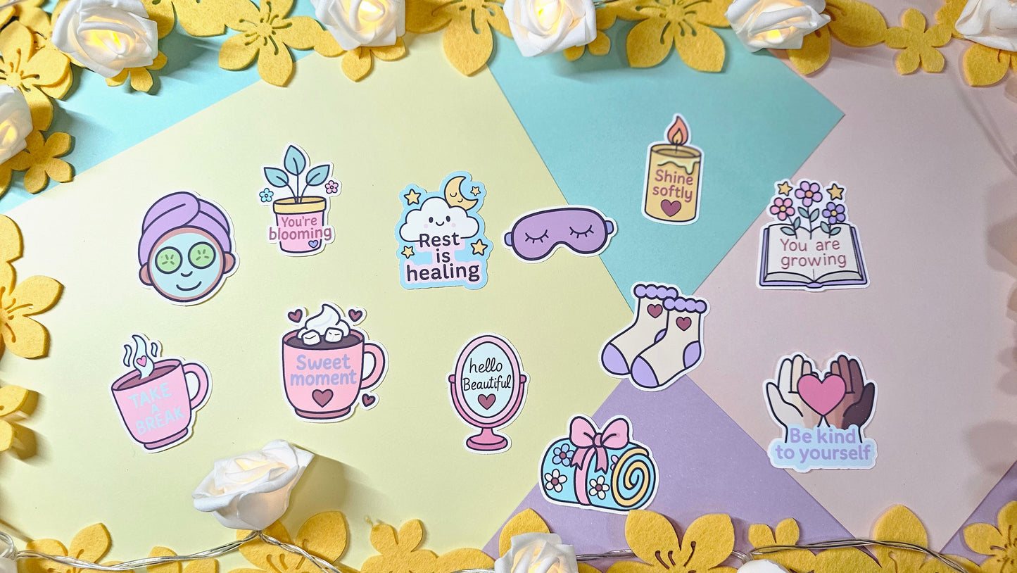 Single stickers - Selfcare Icons