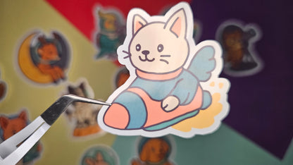 Single stickers - Animals in space