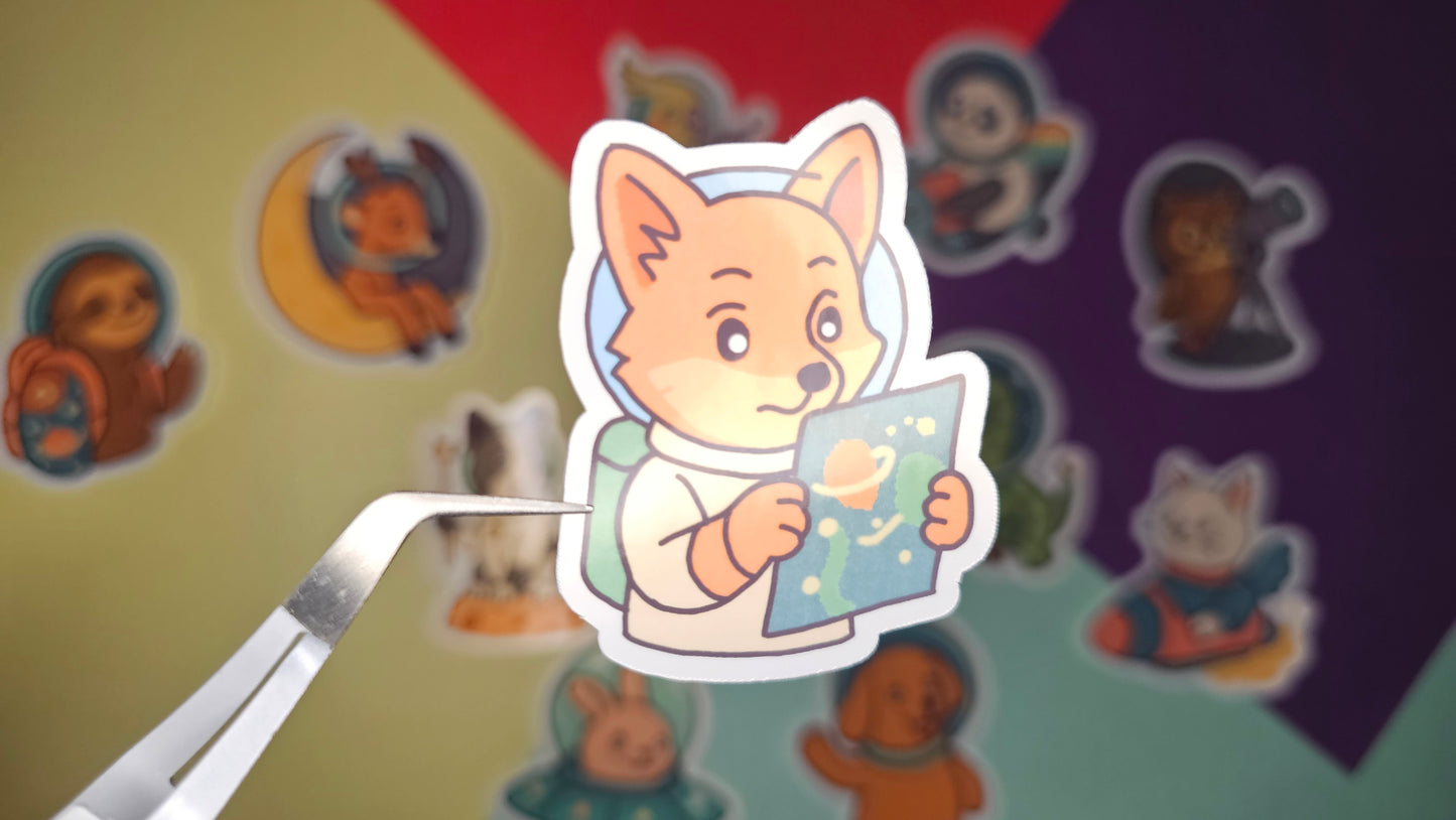 Single stickers - Animals in space