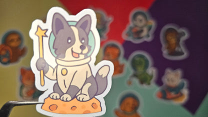 Single stickers - Animals in space
