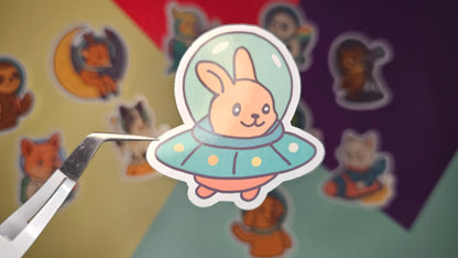 Single stickers - Animals in space
