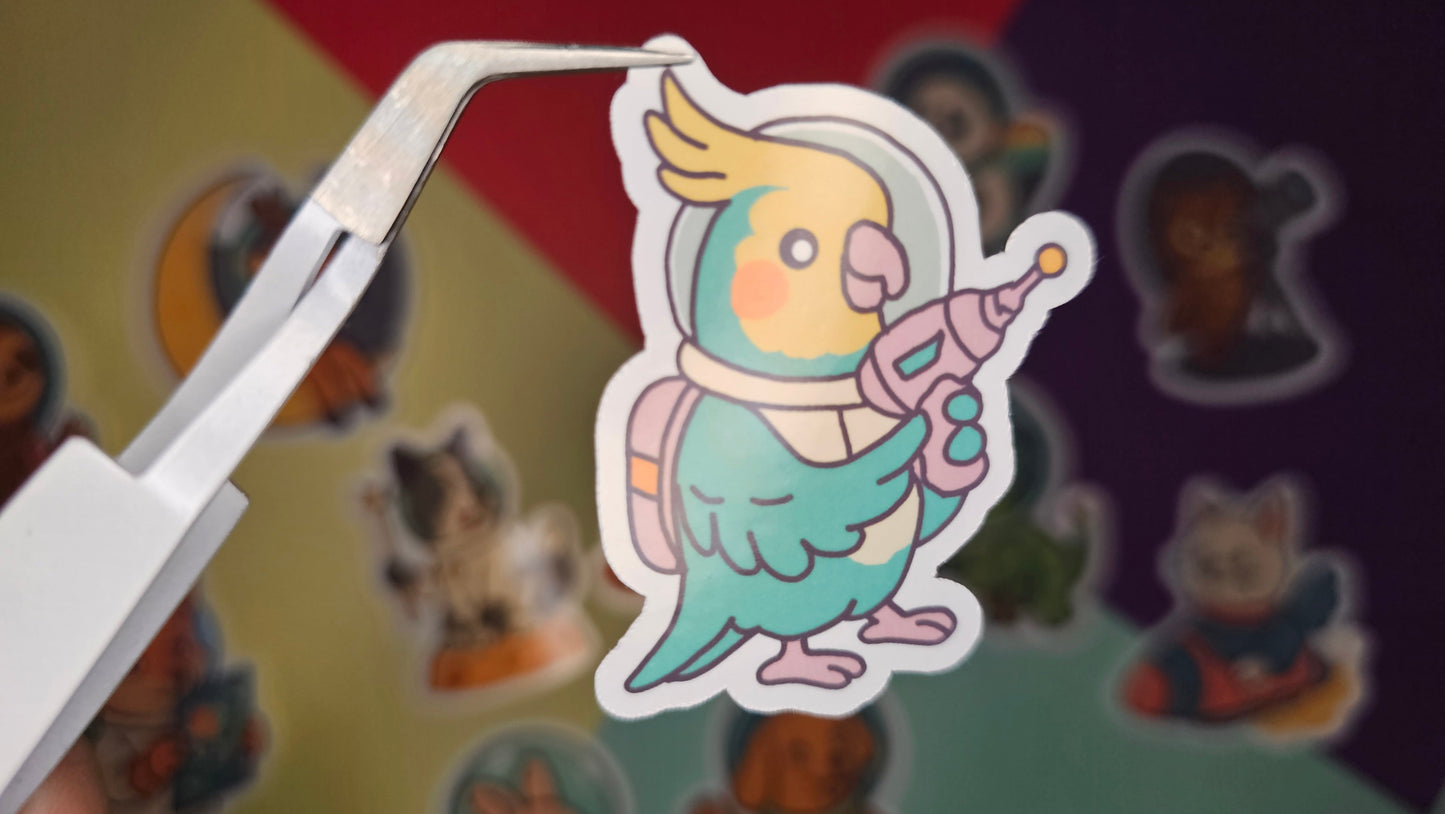 Single stickers - Animals in space