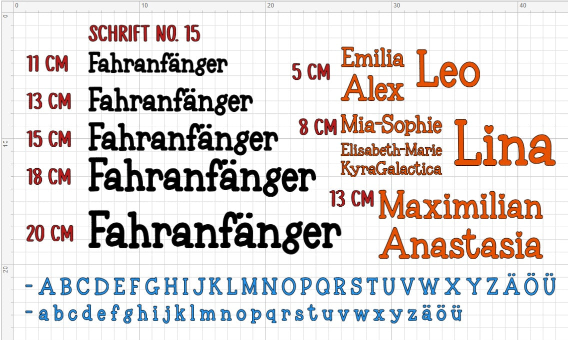 Individual vinyl lettering