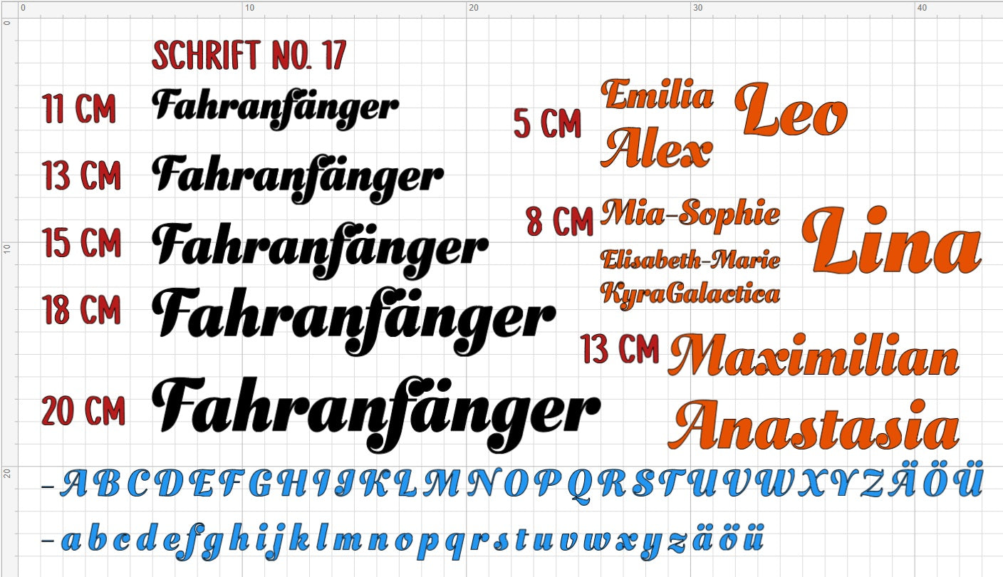 Individual vinyl lettering