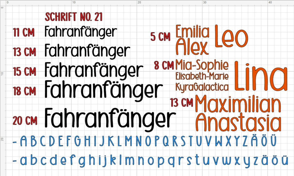 Individual vinyl lettering