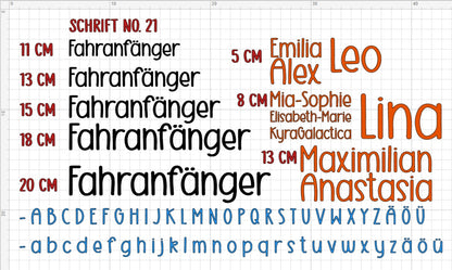 Individual vinyl lettering