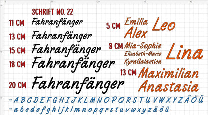 Individual vinyl lettering