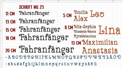 Individual vinyl lettering
