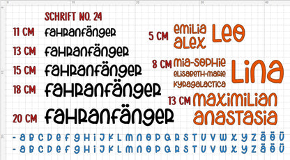 Individual vinyl lettering