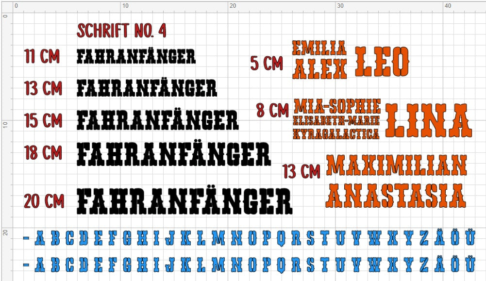Individual vinyl lettering