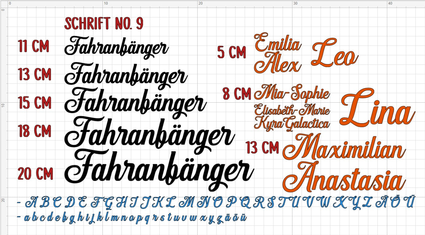 Individual vinyl lettering