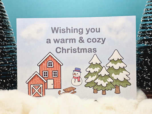 Weihnachtspostkarte – „Warm & Cozy Christmas“