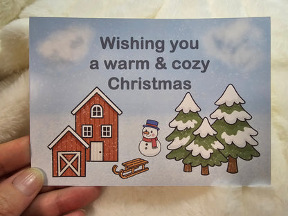 Weihnachtspostkarte – „Warm & Cozy Christmas“