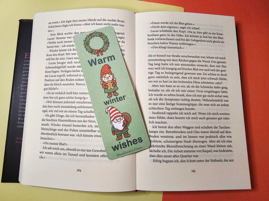 Wichtel - Lesezeichen - beidseitig bedruckt