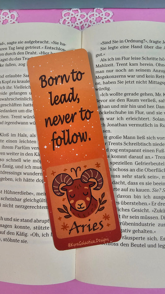 Widder - Lesezeichen - beidseitig bedruckt