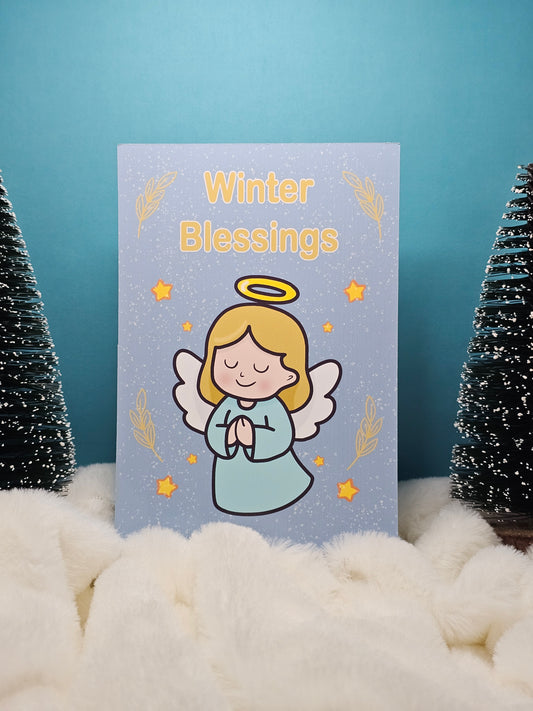 Weihnachtspostkarte –  „Winter Blessings“