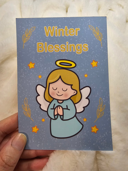 Weihnachtspostkarte –  „Winter Blessings“