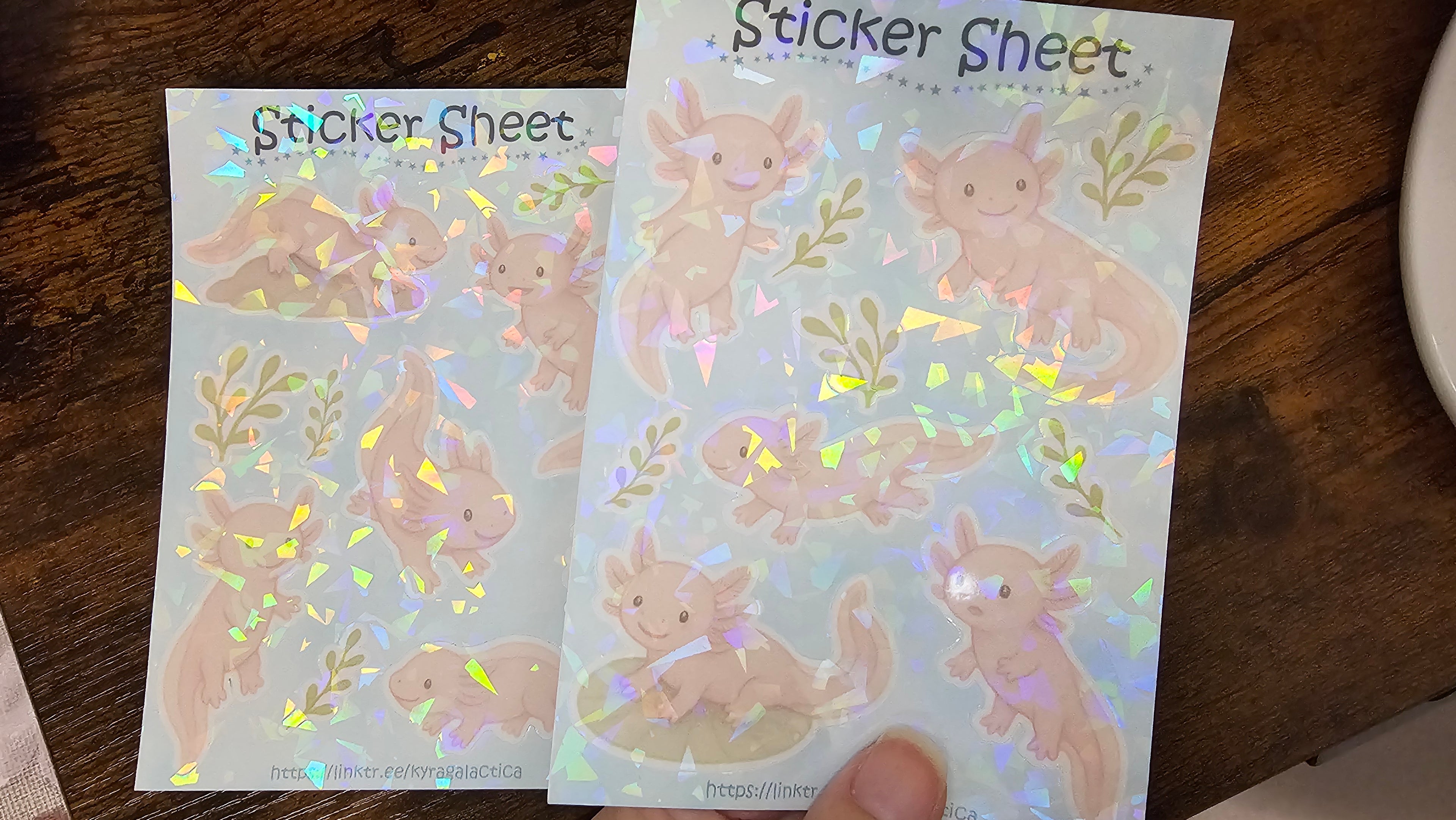Axolotl Sticker Set – 2 Sheets