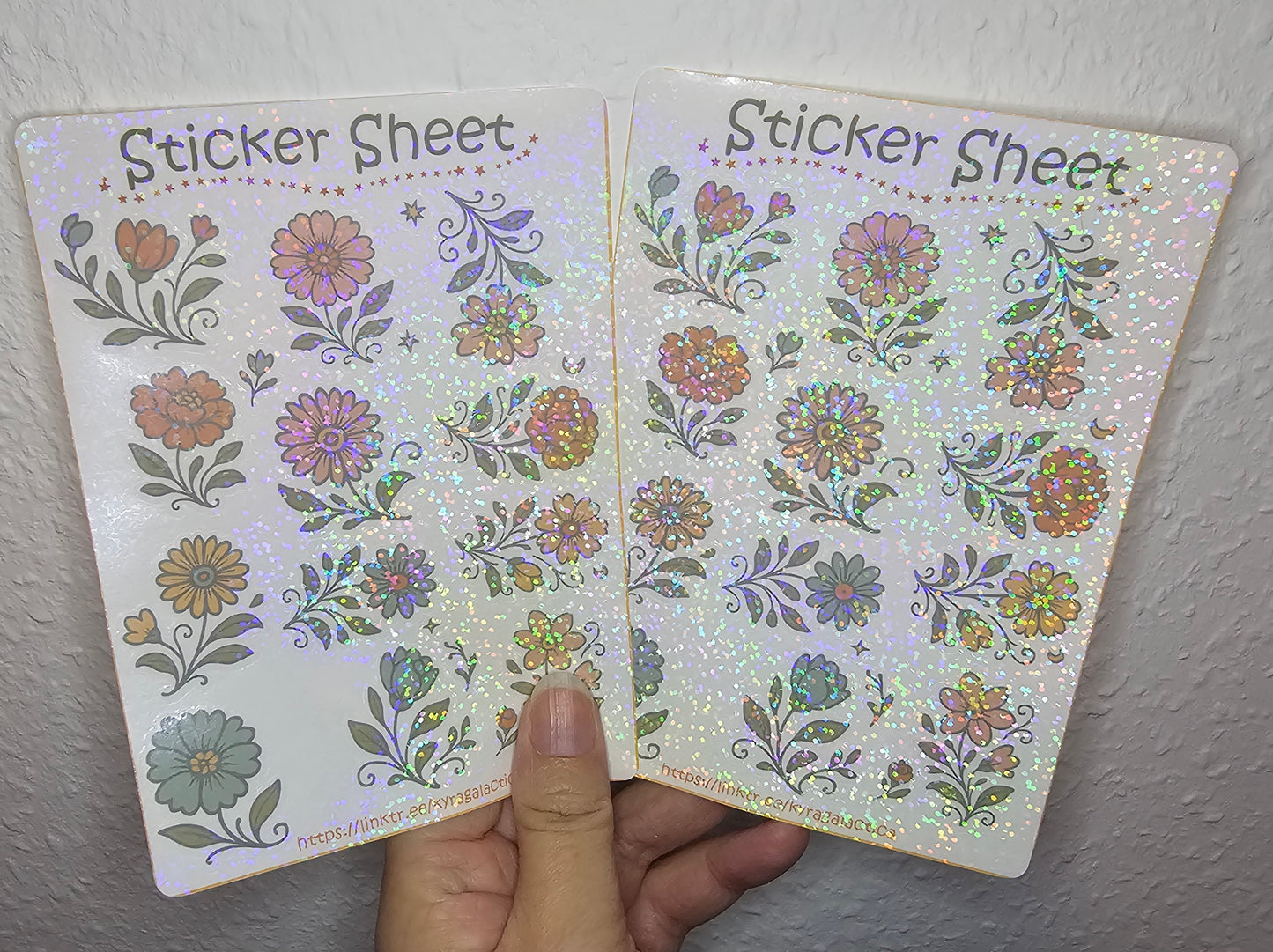 Flower (Oldschool) Sticker Set – 2 Sheets