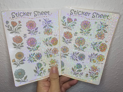Flower (Oldschool) Sticker Set – 2 Sheets