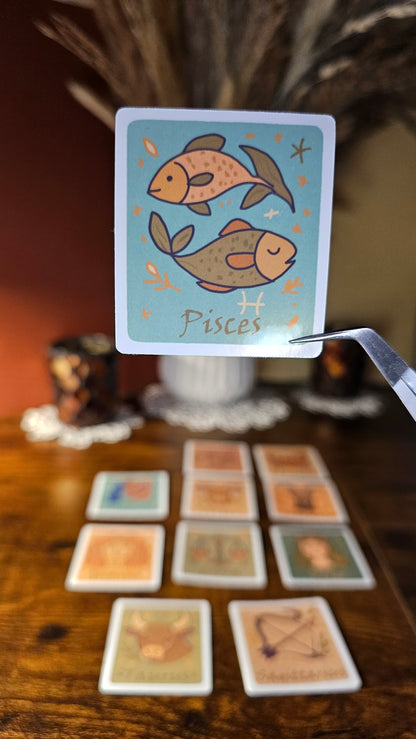 Single stickers - Zodiac signs in boho style
